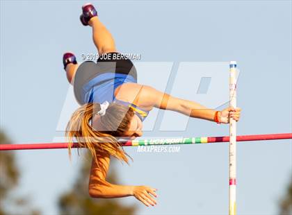 Thumbnail 1 in CIF State Track and Field Championships (Girls Pole Vault - Day 1) photogallery.