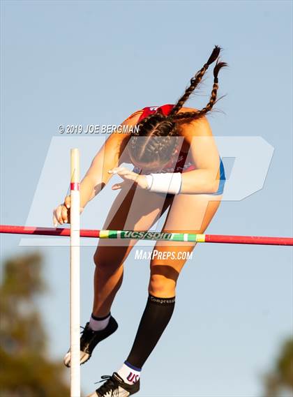 Thumbnail 1 in CIF State Track and Field Championships (Girls Pole Vault - Day 1) photogallery.