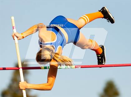 Thumbnail 1 in CIF State Track and Field Championships (Girls Pole Vault - Day 1) photogallery.