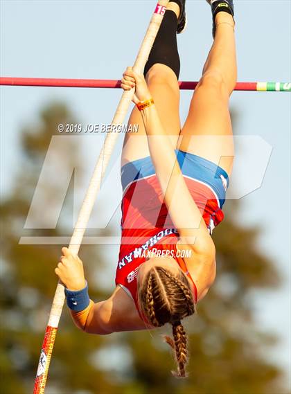 Thumbnail 1 in CIF State Track and Field Championships (Girls Pole Vault - Day 1) photogallery.