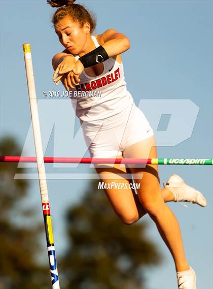 Thumbnail 1 in CIF State Track and Field Championships (Girls Pole Vault - Day 1) photogallery.