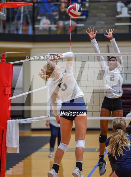 Thumbnail 2 in Smithson Valley vs Steele (NEISD Volleyball Tournament) photogallery.