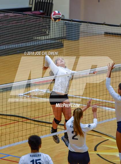 Thumbnail 3 in Smithson Valley vs Steele (NEISD Volleyball Tournament) photogallery.