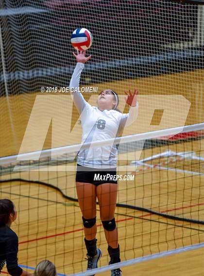 Thumbnail 2 in Smithson Valley vs Steele (NEISD Volleyball Tournament) photogallery.