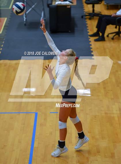 Thumbnail 2 in Smithson Valley vs Steele (NEISD Volleyball Tournament) photogallery.