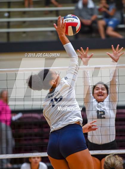 Thumbnail 2 in Smithson Valley vs Steele (NEISD Volleyball Tournament) photogallery.