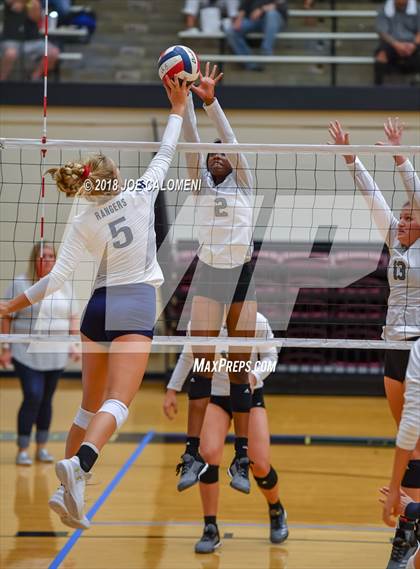 Thumbnail 2 in Smithson Valley vs Steele (NEISD Volleyball Tournament) photogallery.