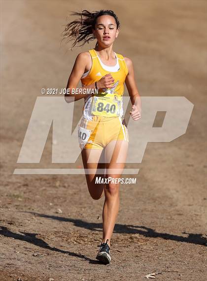 Thumbnail 1 in CIF State Cross Country Championships (Girls D4 Race) photogallery.