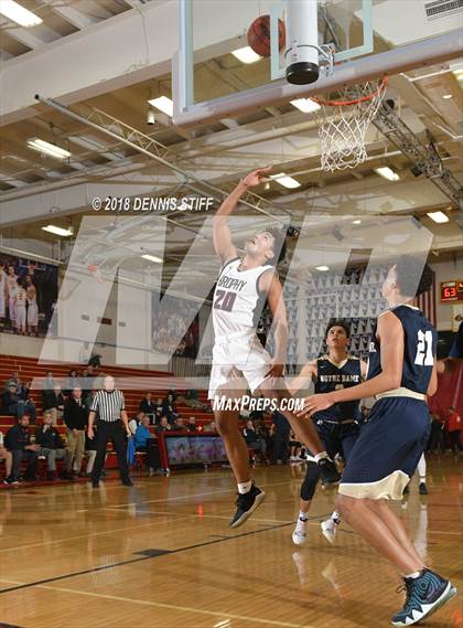 Thumbnail 2 in Notre Dame (SO) vs. Brophy College Prep (Father Barry Christmas Classic) photogallery.