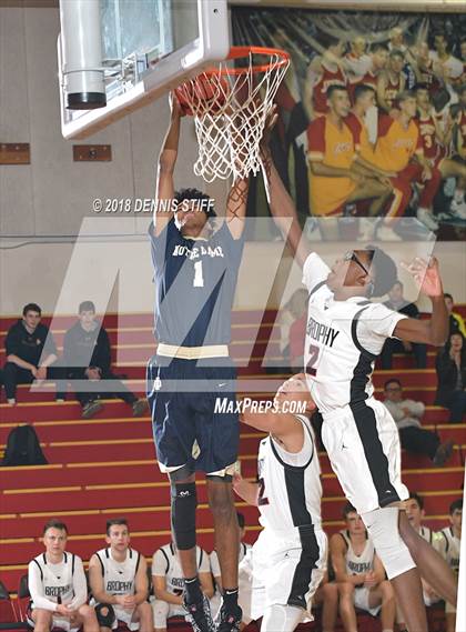 Thumbnail 3 in Notre Dame (SO) vs. Brophy College Prep (Father Barry Christmas Classic) photogallery.
