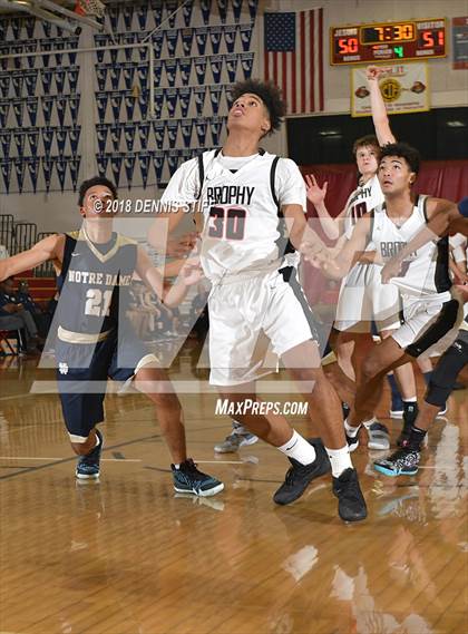 Thumbnail 3 in Notre Dame (SO) vs. Brophy College Prep (Father Barry Christmas Classic) photogallery.