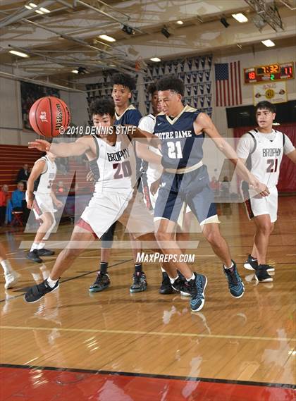 Thumbnail 2 in Notre Dame (SO) vs. Brophy College Prep (Father Barry Christmas Classic) photogallery.