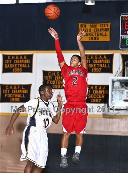 Thumbnail 3 in Monsignor McClancy vs. Mt. St. Michael Academy (CHSAA Class A Quarterfinal) photogallery.