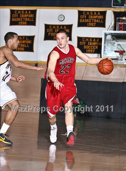 Thumbnail 2 in Monsignor McClancy vs. Mt. St. Michael Academy (CHSAA Class A Quarterfinal) photogallery.