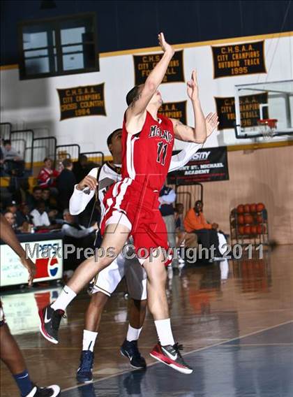 Thumbnail 1 in Monsignor McClancy vs. Mt. St. Michael Academy (CHSAA Class A Quarterfinal) photogallery.