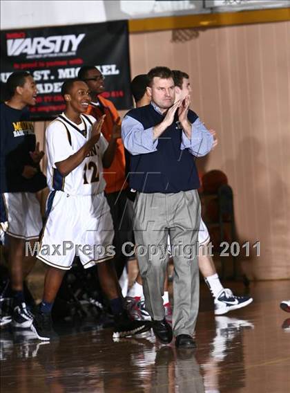Thumbnail 2 in Monsignor McClancy vs. Mt. St. Michael Academy (CHSAA Class A Quarterfinal) photogallery.