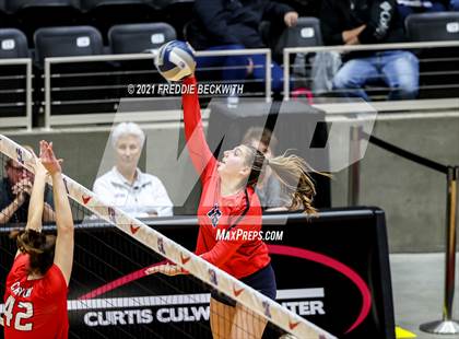 Thumbnail 1 in Canyon vs. Grapevine (UIL Volleyball 5A Semi-Finals)  photogallery.