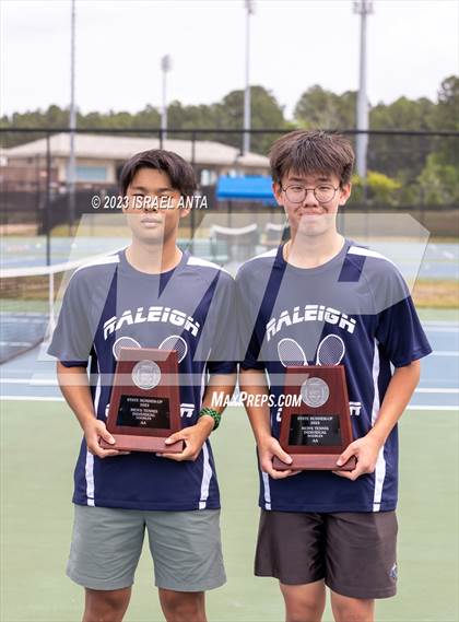 Thumbnail 1 in  Community School of Davidson vs. Raleigh Charter (NCHSAA 2A Individuals & Doubles Finals - Awards) photogallery.