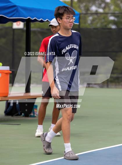 Thumbnail 1 in  Community School of Davidson vs. Raleigh Charter (NCHSAA 2A Individuals & Doubles Finals - Awards) photogallery.