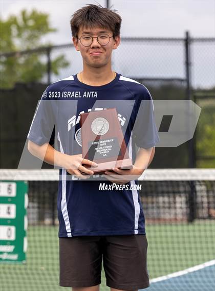 Thumbnail 3 in  Community School of Davidson vs. Raleigh Charter (NCHSAA 2A Individuals & Doubles Finals - Awards) photogallery.