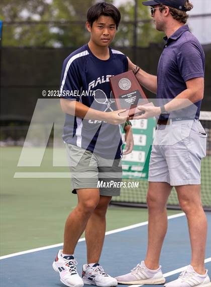 Thumbnail 1 in  Community School of Davidson vs. Raleigh Charter (NCHSAA 2A Individuals & Doubles Finals - Awards) photogallery.