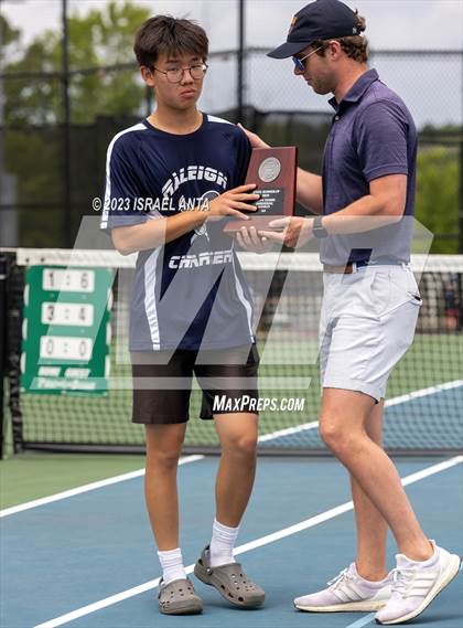 Thumbnail 1 in  Community School of Davidson vs. Raleigh Charter (NCHSAA 2A Individuals & Doubles Finals - Awards) photogallery.