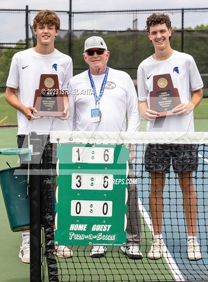 Thumbnail 1 in  Community School of Davidson vs. Raleigh Charter (NCHSAA 2A Individuals & Doubles Finals - Awards) photogallery.