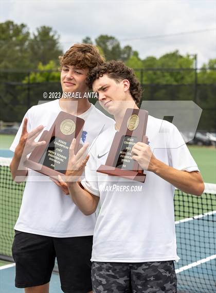 Thumbnail 1 in  Community School of Davidson vs. Raleigh Charter (NCHSAA 2A Individuals & Doubles Finals - Awards) photogallery.