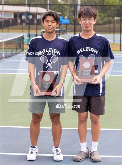 Thumbnail 2 in  Community School of Davidson vs. Raleigh Charter (NCHSAA 2A Individuals & Doubles Finals - Awards) photogallery.