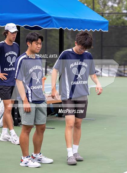 Thumbnail 1 in  Community School of Davidson vs. Raleigh Charter (NCHSAA 2A Individuals & Doubles Finals - Awards) photogallery.