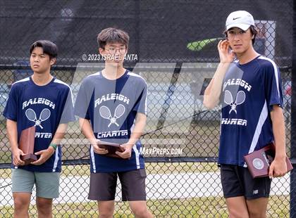 Thumbnail 1 in  Community School of Davidson vs. Raleigh Charter (NCHSAA 2A Individuals & Doubles Finals - Awards) photogallery.