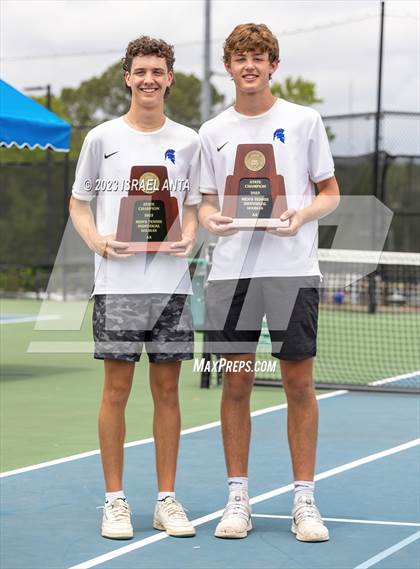 Thumbnail 3 in  Community School of Davidson vs. Raleigh Charter (NCHSAA 2A Individuals & Doubles Finals - Awards) photogallery.