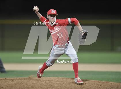 Thumbnail 1 in Dana Hills vs. Mater Dei (Game 2) photogallery.