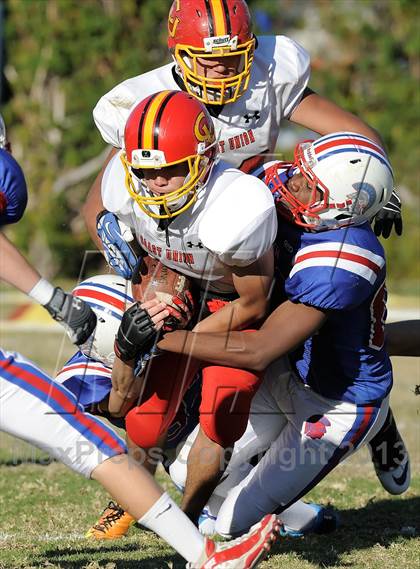 Thumbnail 3 in Coast Union @ Faith Baptist (CIF SS D1 8-Man Final) photogallery.