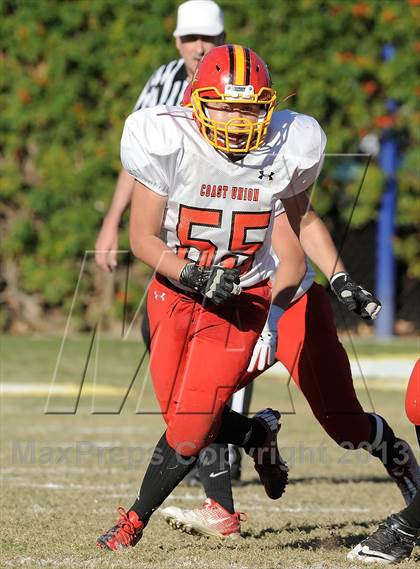 Thumbnail 3 in Coast Union @ Faith Baptist (CIF SS D1 8-Man Final) photogallery.