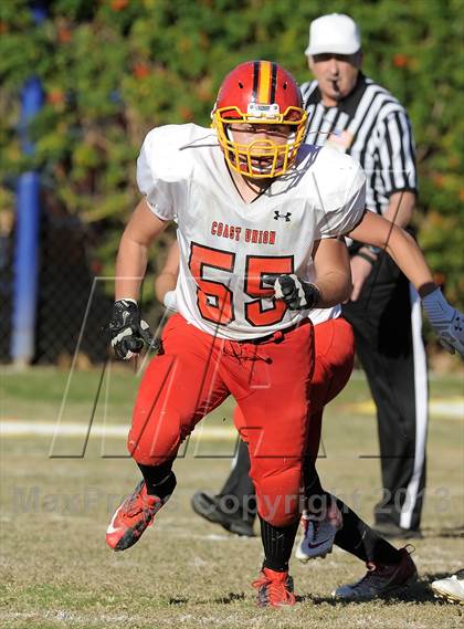 Thumbnail 1 in Coast Union @ Faith Baptist (CIF SS D1 8-Man Final) photogallery.