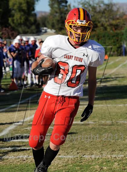 Thumbnail 1 in Coast Union @ Faith Baptist (CIF SS D1 8-Man Final) photogallery.