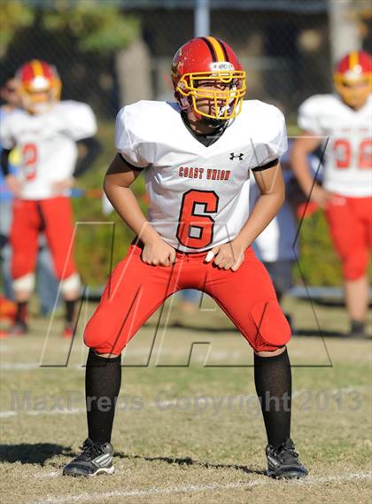 Thumbnail 1 in Coast Union @ Faith Baptist (CIF SS D1 8-Man Final) photogallery.