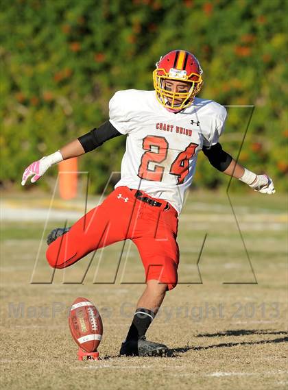 Thumbnail 1 in Coast Union @ Faith Baptist (CIF SS D1 8-Man Final) photogallery.