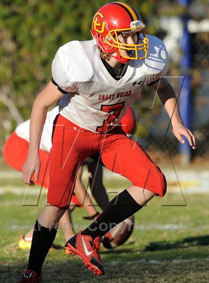 Thumbnail 1 in Coast Union @ Faith Baptist (CIF SS D1 8-Man Final) photogallery.