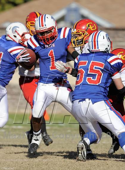 Thumbnail 2 in Coast Union @ Faith Baptist (CIF SS D1 8-Man Final) photogallery.