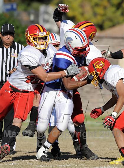 Thumbnail 2 in Coast Union @ Faith Baptist (CIF SS D1 8-Man Final) photogallery.