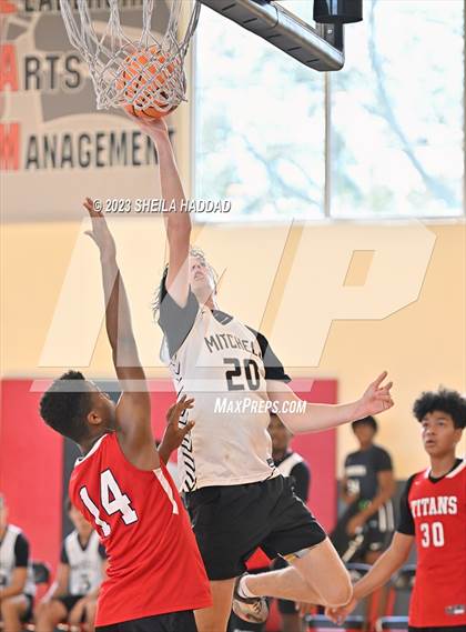Thumbnail 1 in Tampa Bay Tech vs Mitchell  (The Hoop Vibe - Preseason League) photogallery.