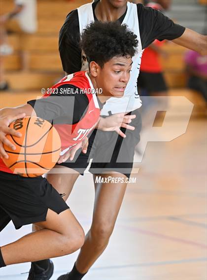 Thumbnail 1 in Tampa Bay Tech vs Mitchell  (The Hoop Vibe - Preseason League) photogallery.