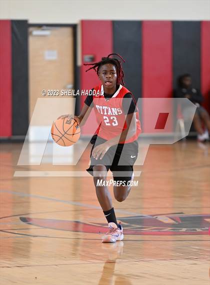 Thumbnail 3 in Tampa Bay Tech vs Mitchell  (The Hoop Vibe - Preseason League) photogallery.