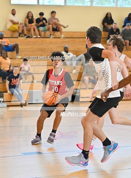 Thumbnail 3 in Tampa Bay Tech vs Mitchell  (The Hoop Vibe - Preseason League) photogallery.