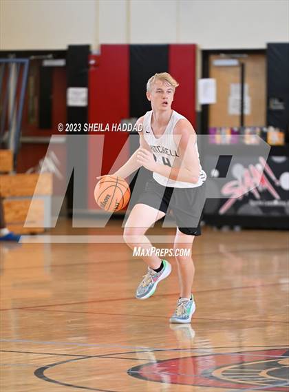 Thumbnail 1 in Tampa Bay Tech vs Mitchell  (The Hoop Vibe - Preseason League) photogallery.