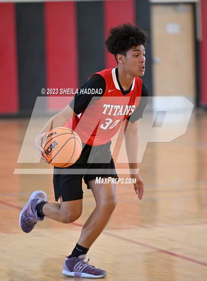 Thumbnail 1 in Tampa Bay Tech vs Mitchell  (The Hoop Vibe - Preseason League) photogallery.