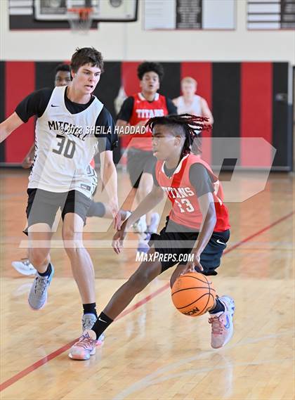 Thumbnail 2 in Tampa Bay Tech vs Mitchell  (The Hoop Vibe - Preseason League) photogallery.