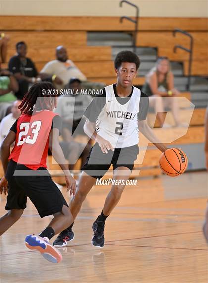 Thumbnail 2 in Tampa Bay Tech vs Mitchell  (The Hoop Vibe - Preseason League) photogallery.